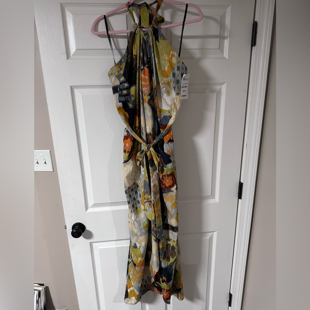 NWT W118 by Walter Baker Terracotta Wall Halter maxi dress, size S